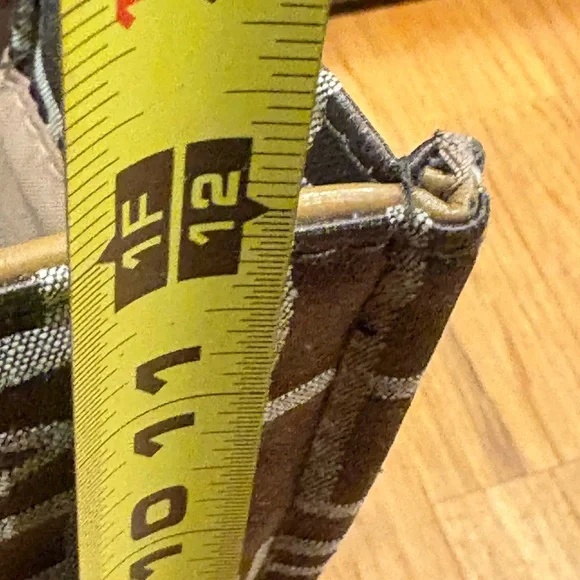 Diane Von Furstenberg Logo Large Fashion Laptop Tote Bag Olive & Camel 18x13x5 - Picture 11 of 12